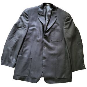 Arnold Brant Loro Piana Cashmere Blazer Men's 48 Black Canada Made 3 Button